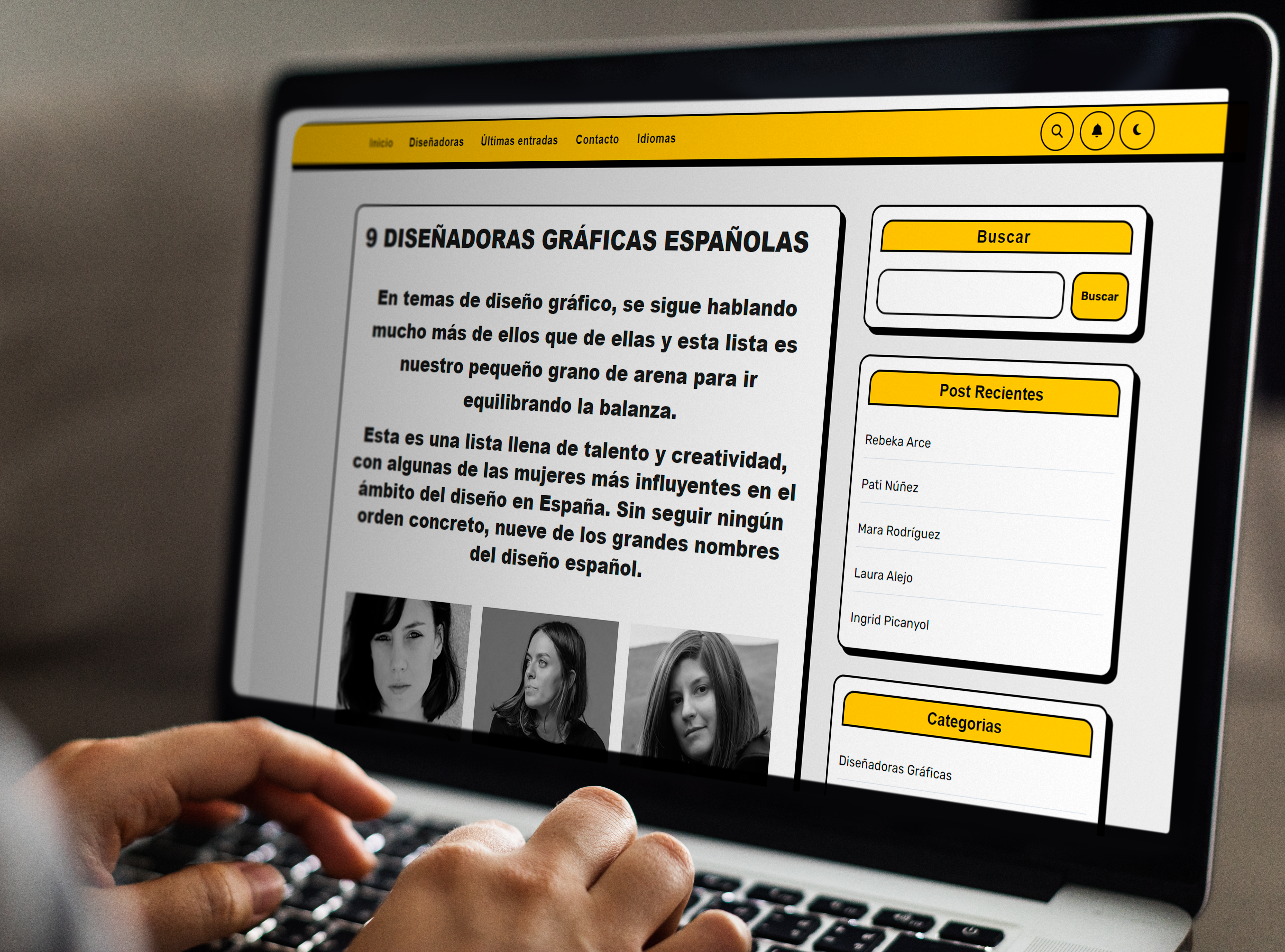 Sitio web Pioneras del Diseño Gráfico en España