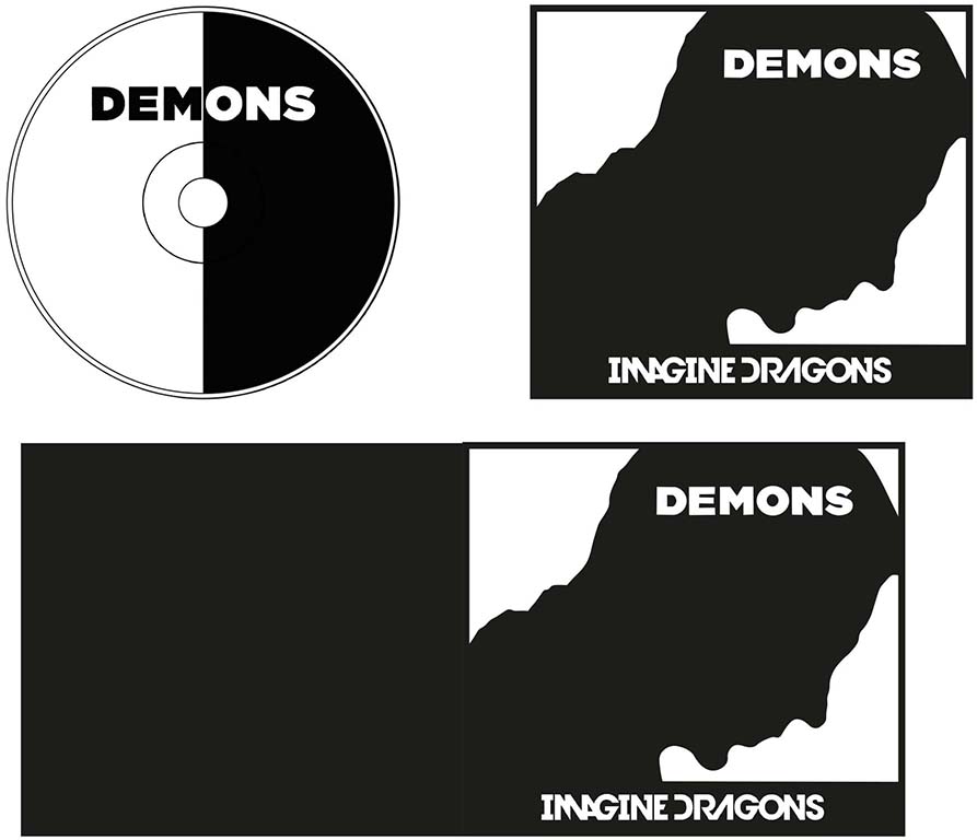 Edicion con photoshop de Guia de canciones y cd de Imagine Dragons